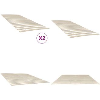 vidaXL Doghe di ricambio per letto con 34 doghe 2 pz 90x200 cm - Doghe in legno - Doghe per materasso