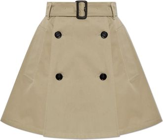 Burberry Rok Josselyn - Dames - Korte rokken - Beige - XS - Katoen - Rokken