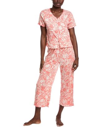 Splendid 2Pc Sleep Cardigan & Crop Pant Set