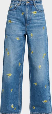 Ganni Lari Floral Baggy Jeans