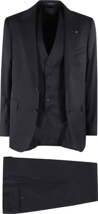 Tagliatore Napoli Pak + Gilet van Virgin Wool - Heren - Business pakken - Blauw - XL - Kostuums