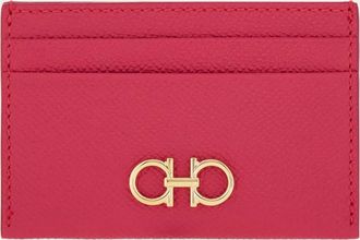 Ferragamo Women Gancini credit card holder Pink