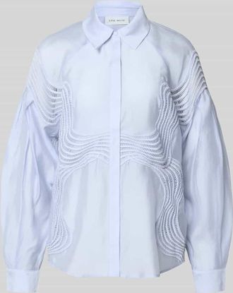 Copenhagen Muse Regular Fit Bluse mit verdeckter Knopfleiste Modell MOLLY in Hellblau, Gr&ouml;&szlig;e XL