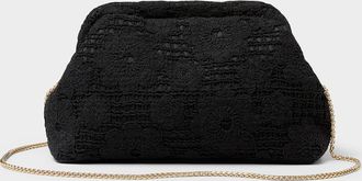 Simons Womens Crocheted-flower evening bag