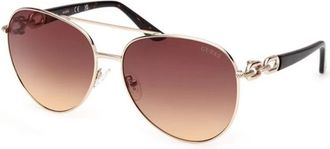 Guess Aviator Metal Sunglasses