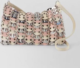 Paco Rabanne pixel leather clutch bag