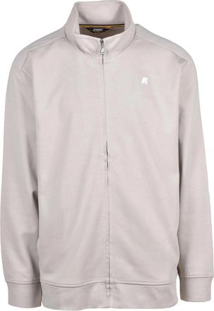 K-Way Beige Minimalist Cotton-Blend Zip Hoodie