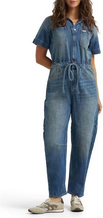 Lee Denim Barrel Leg Union-All Jumpsuit in Heavy Rainfall at Nordstrom, Size X-Large