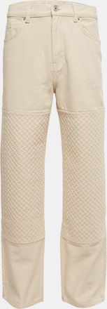 Axel Arigato Beige Textured Denim Jeans S/waist