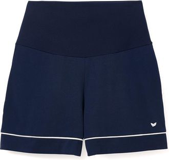 Petite Plume Luxe Pima Cotton Maternity Shorts in Navy at Nordstrom, Size X-Small