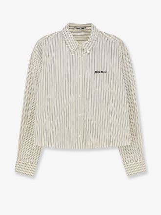 Miu Miu Camicia in cotone a righe - MIU MIU - gender_Woman