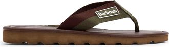 Barbour Harker Flip Flop in Choc/Olive at Nordstrom, Size 10