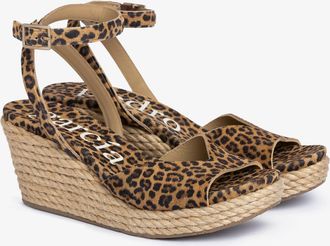 Pedro Garcia Raffia wedge sandal with suede upper | Afra | Fall-winter 26 |