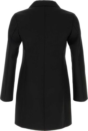 Jil Sander Mens Virgin Wool Blend Coat Black Silk