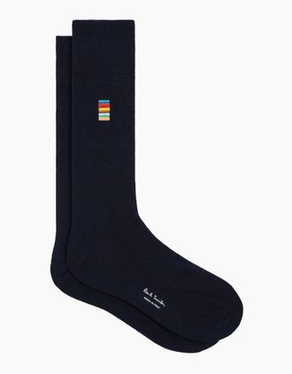 Paul Smith Mens Paul Smith Alfie Signature Embroidered Socks S1-26 47 Navy - Black - Size: 16/14.5/8/15/8.5/15.5/9/13/13.5/14/6.5/7/7.5/11.5/5/12/5.5/12.5/6/3