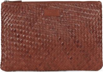 Howard London Braided Laptop Sleeve John - Heren - Laptoptassen - Bruin - ONE Size - Leer - Tassen