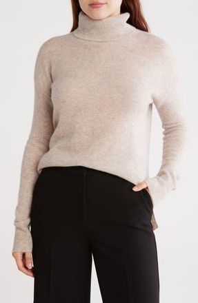 Nordstrom Cashmere Turtleneck Sweater in Beige Hummus Heather at Nordstrom Rack, Size Xx-Small