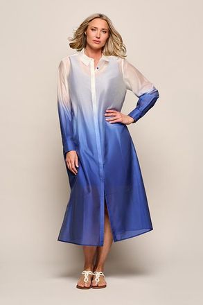 Mart Visser Paloma Tuniek Offwhite / Kobalt Maxi