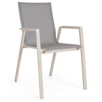 Decorspace Decor Space - Sedia Krion struttura in alluminio con braccioli per interni ed esterni -Antracite / Confezione da 1 Pezzo