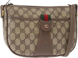 Gucci Pre-owned Cross Body Bags, female, Beige, Size: ONE SIZE Pre-owned Plastic Cross Body Bag