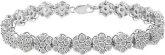 House of Brilliance Haus Of Brilliance Silver 2.00 Ct. Tw. Diamond Link Bracelet
