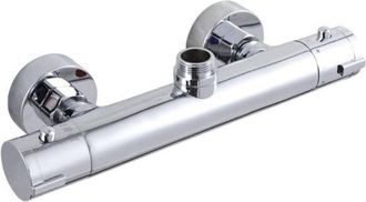 Elle Grifo Mezclador Mec&aacute;nico Redondo Para Ducha Con Salida Alta - Lat&oacute;n Con Cartucho Cer&aacute;mico - F&aacute;cil Instalaci&oacute;n - Control Preciso De Temperatura Y Cauda