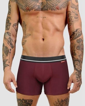 Mosmann Mens Ultra-Soft Boxers in Burgundy at Nordstrom, Size Small Au
