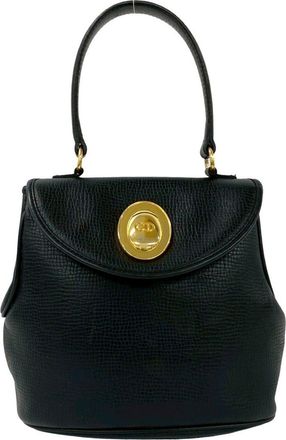 Dior Black Leather Handbag Tote Bag (Pre-Owned)