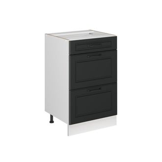 Vicco Mueble Bajo De Cocina R-line, Antracita Casa De Campo/blanco, 50 Cm Sin Encimera, Vicco