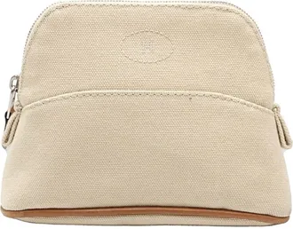 Herm&egrave;s Beige Cotton Pouch (Pre-Owned)