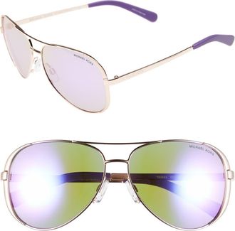 Michael Kors Collection 59mm Aviator Sunglasses in Purple at Nordstrom
