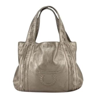 Ferragamo Pre-owned Handbags, female, Brown, Size: ONE SIZE Pre-owned Gancini Handbag