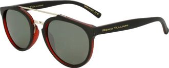 Remo Tulliani Passion Sunglasses In Matte Black Cherry/black Mirror Lens
