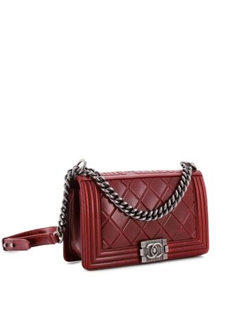 Chanel Paris-Salzburg Boy Flap Bag Embossed Calfskin Old Medium shoulder bag - Rood