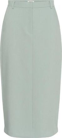Soaked In Luxury Slim-fit Lange Pencil Rok Zilverblauw - Dames - Midirokken - Groen - S - Polyester - Rokken