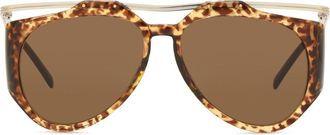 Saint Laurent SL M137 AMELIA 002 Womens Sunglasses Tortoiseshell Size 55 - Free RX Lenses - Free RX Lenses