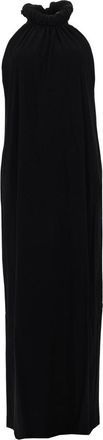 Nude Black Cotton Sleeveless Maxi Dress