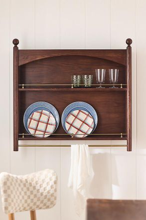 Anthropologie Roma Wood Plate Rack