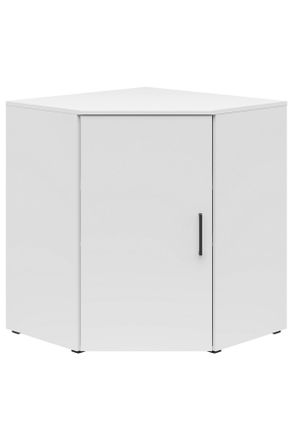 CARRYHOME Eckkommode, Wei&szlig;, Kunststoff, 2 F&auml;cher, 71.5x83x71.5 cm, FSC Mix, Typenauswahl, Beim&ouml;bel erh&auml;ltlich, stehend, Kleinm&ouml;bel, Kommoden, Kommoden