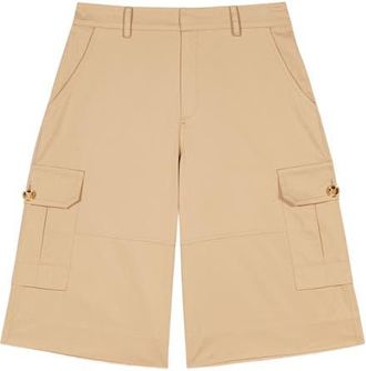 Maje Cotton Bermuda shorts in Beige at Nordstrom, Size 34 Eu