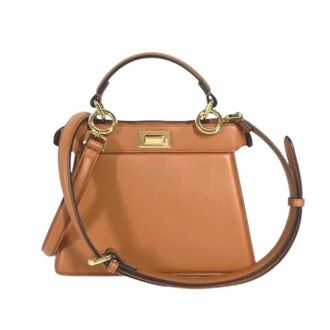 Fendi Pre-owned Peekaboo ISee U Petit - Dames - Vintage Handtas - Bruin - ONE Size - Leer - Vintage