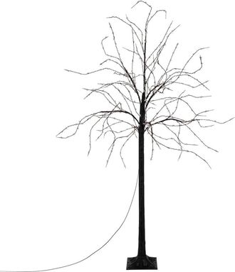 ECD Germany Árbol de navidad artificial 150cm con 600 luces LED blanco cálido