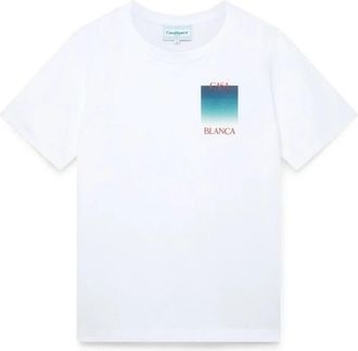 Casablanca Gradient T-shirt - Heren - T-shirts - Wit - L - Katoen - Tops