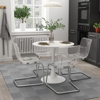 Vicco Mesa De Comedor Carl, Blanco, 80 X 80 Cm Vicco
