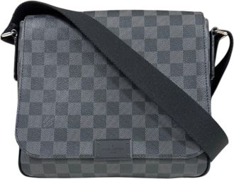 Louis Vuitton Black Gray Damier Graphite Shoulder Bag (Pre-Owned)