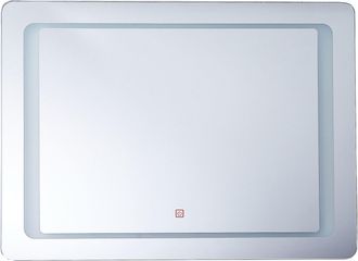Beliani Beliani - Espejo De Pared Plateado Con Luz Led Rectangular 60 X 80 Cm Sistema Anti Vaho Wassy