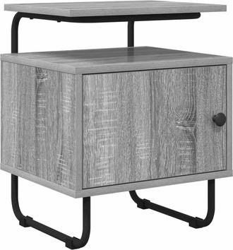 vidaXL Mesa De Noche Sonoma Gris Madera De Ingenier&iacute;a Vidaxl