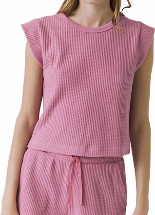 Chaser Frankee Sugar Magnolia Tee In Pink