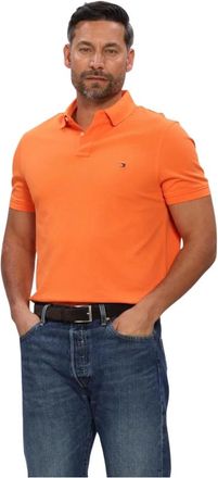 Tommy Hilfiger Tops, Heren, Oranje, M, Katoen, 1985 Regular Polo