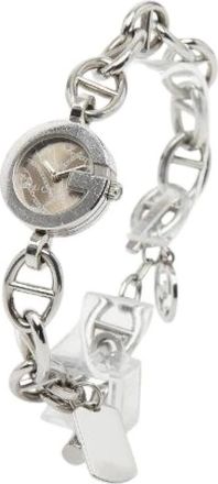 Gucci Pre-owned Watches, female, Gray, Size: ONE SIZE Pre-owned G Charm Stainless Steel Watch